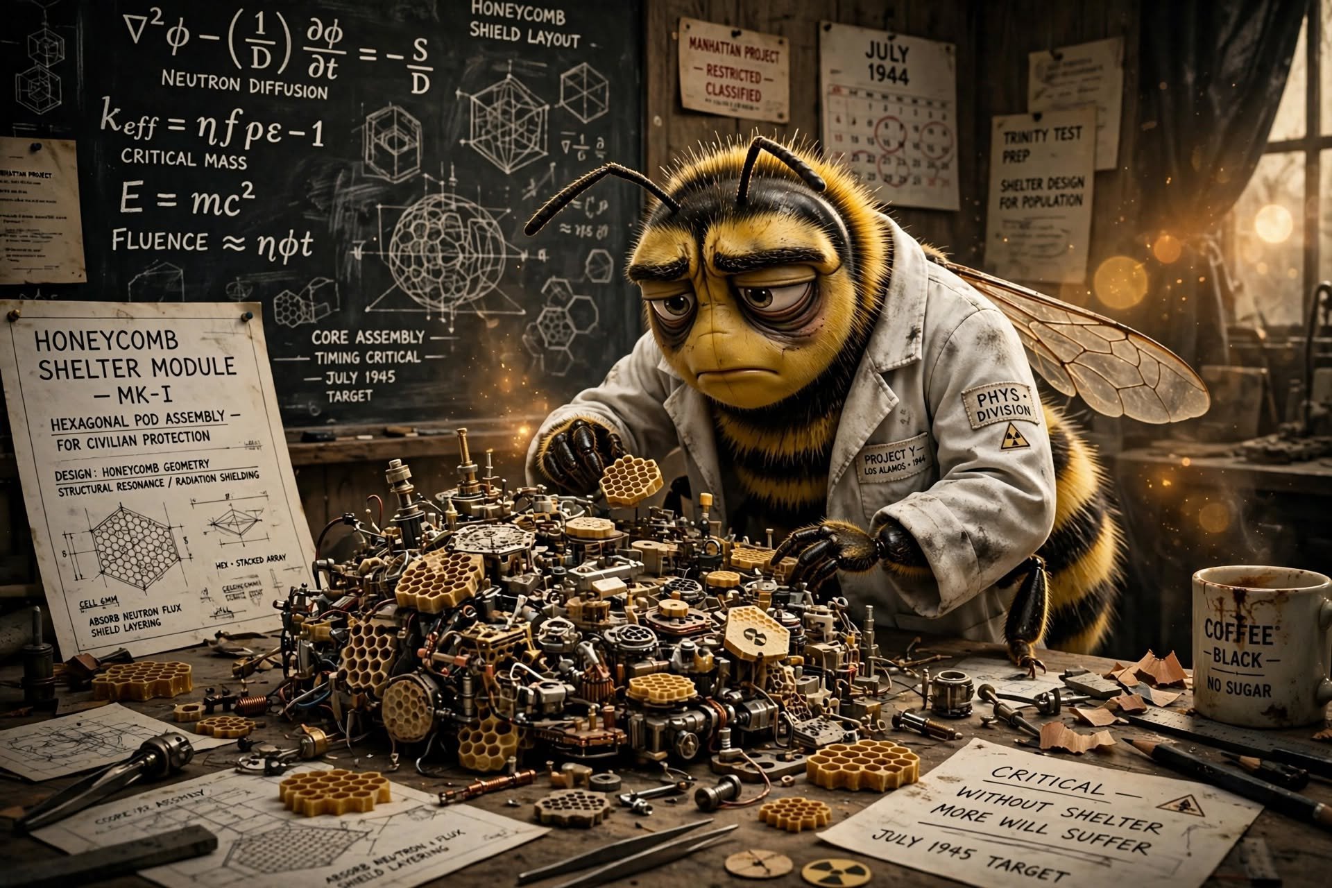 Bee scientist in a lab poster