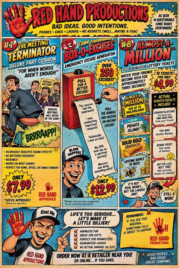 Red Hand Productions comic poster